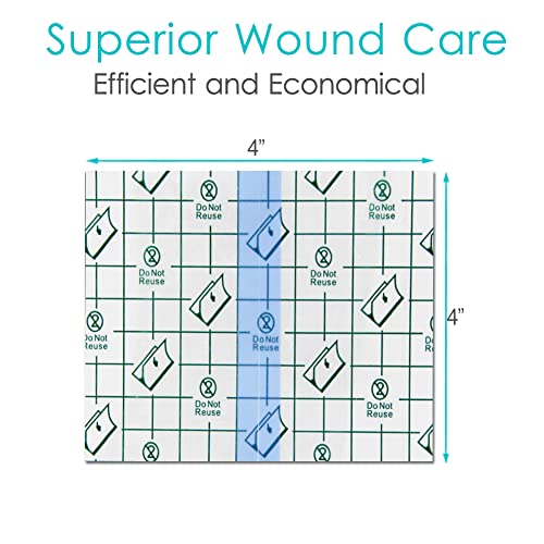100Pcs Waterproof Shower Protector Bandage 4"x4" for Chest Chemo Dialysis Catheter Shower Cover Hemodialysis Port Surgery Incisions Bath Guard Patch Transparent Film Clear Adhesive Wounds Dressing - size: 4x4 Inch (Pack of 100)
