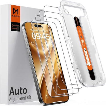 DIMONCOAT 4-PACK Screen Protector Compatible with iPhone 16 Plus - color: Transparency, size: iPhone 16 Plus