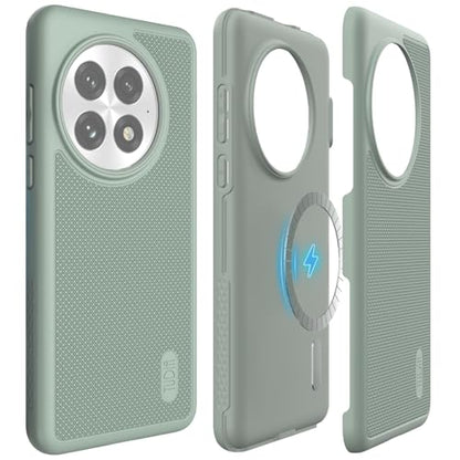 TUDIA MergeGrip [Magsafe Compatible] for OnePlus 13 Case 5G (2025) - [Military Grade Drop Tested] Dual Layer Shockproof Slim Heavy Duty Tough Cover Phone Cases - Green Lily - color: Green Lily, size: Magsafe Compatible