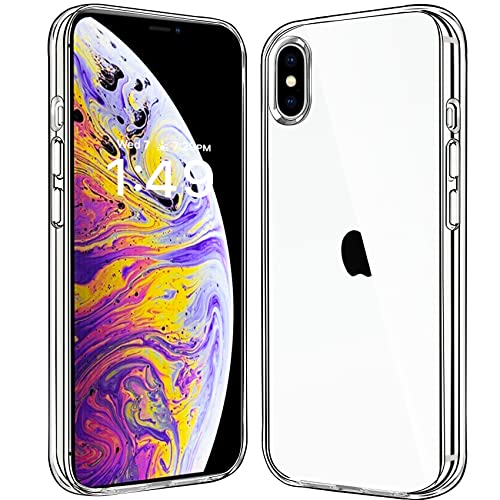 JJGoo Compatiable with iPhone Xs Max Case Clear, Transparent Shockproof Phone Case for iPhone Xs Max, Slim Anti-Scratch Hard PC Back Protective Cover Bumper - size: for iPhone Xs Max