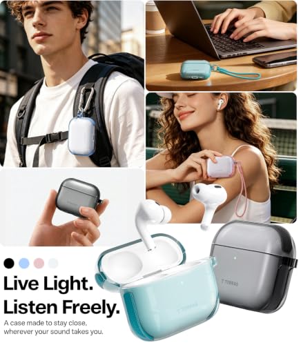 TORRAS A3 Neo for AirPods Pro 3 Case with Lanyard, 3rd Gen, Glacier Sprint - color: Glacier Sprint