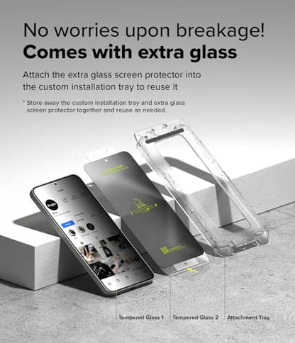 Ringke for Samsung Galaxy S25 / S24 Screen Protector [Easy Slide Privacy] - size: Galaxy S25 / S24