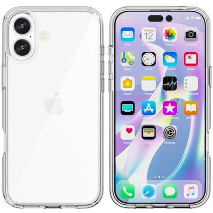 TENOC Phone Case Compatible with iPhone 16 Plus, Clear Case Shockproof Protective Bumper Slim Cover for 6.7 Inch - color: Clear, size: iPhone 16 Plus