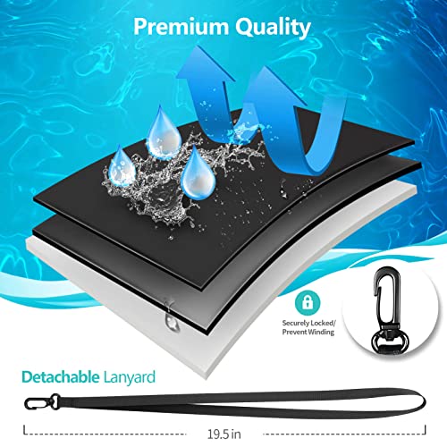 6 Pack 8.5“ Waterproof Cell Phone Pouch - Underwater Dry Bag Case Lanyard - Water Proof Clear Holder Protector for iPhone 17 16 15 Pro Max Plus Samsung Galaxy S25 S24 Ultra Note for Beach Swimming - color: 6 Pack Blue