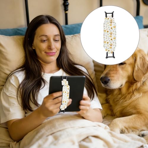 Secure Hand Strap for 6-7.5" Kindle and Tablets, Versatile Lightweight Faux Leather E-Book Grip Holder, Heavy-Duty E-Book Accessories for Reading Lover Gift (Bees and Flowers) - color: Bees and Flowers