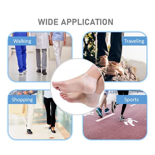 VivoFoot 3 Pair Gel Heel Protector,Heel Pain and Cracked Heels Relief Socks - size: 3 Pairs