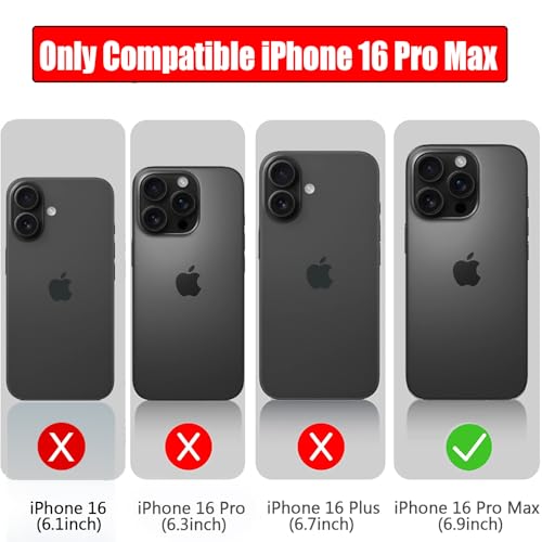 Battery Case for iPhone 16 Pro Max, 12000mAh Capacity Portable Charger Case Rechargeable Smart Battery Pack Compatible with iPhone 16 Pro Max 6.9 inch Charging Cover Support Wireless Charging-Black - size: iPhone 16 Pro Max (6.9 inch)
