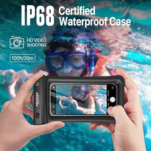 NEPHI IP68 Waterproof Phone Pouch 2 Pack-Up to 7.0"，Adjustable Neck Lanyard Floating Waterproof Phone Case for iPhone,Phone Dry Bags for Vacation Beach Pool Travel Essentials (Pink Blue 2 Pack) - color: Pink Blue 2 Pack