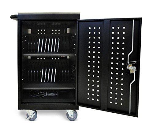 LUXOR LLTM30-B-UPS 30 Tablet/Chromebook Charging Station, Black