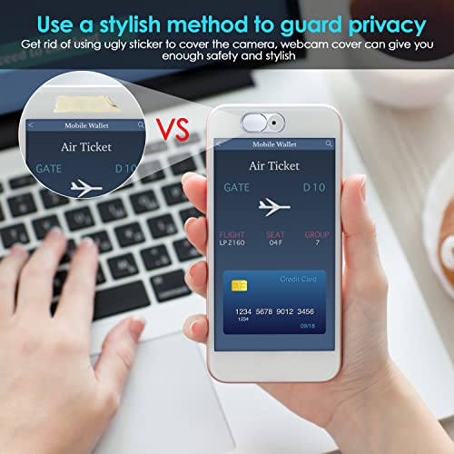 Webcam Cover, Camera Privacy Covers, 0.027 Inch Ultra Thin Camera Cover Slide Laptop Accessories for Laptop, PC, Tablet, iPhone, iPad, Mac, Protect Your Visual Privacy and Security (Silver-3 Pack) - color: Silver - 3 Pack
