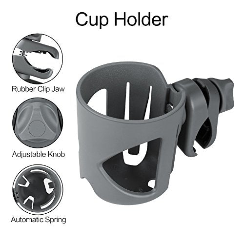 Accmor Stroller Cup Holder, Cup Holder for Walker Bike Wheelchair - color: All Grey