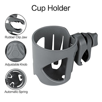 Accmor Stroller Cup Holder, Cup Holder for Walker Bike Wheelchair - color: All Grey
