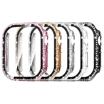 Simpeak 5 Pack Bling Screen Protector Case Compatible with Apple Watch Series 10 46mm, Protector Case Replacement for iWatch Series 11 10 (46mm) - size: 46mm(Series11/10)