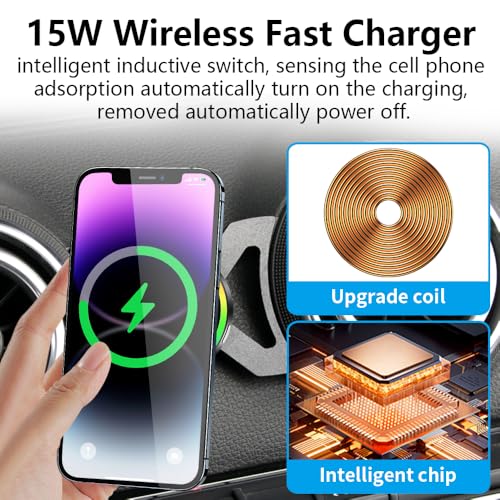 Car Magnetic Phone Mount for Audi A3 S3 RS3 2014 2015 2016 2017 2018 2019 2020 Auto Interior Accessories Best Cellphone Holder Fast 15W Wireless Charger Cell Phones Charging Screen Stand