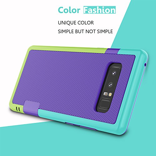 Galaxy Note 8 Case, Note 8 Cover, Jeylly [3 Color] Slim Hybrid Impact Rugged Soft TPU & Hard PC Bumper Shockproof Protective Anti-Slip Case Cover Shell for Samsung Galaxy Note 8 SM-N950 - Purple | [3 Color] Slim Hybrid Impact Rugged Soft TPU & Hard PC Bum