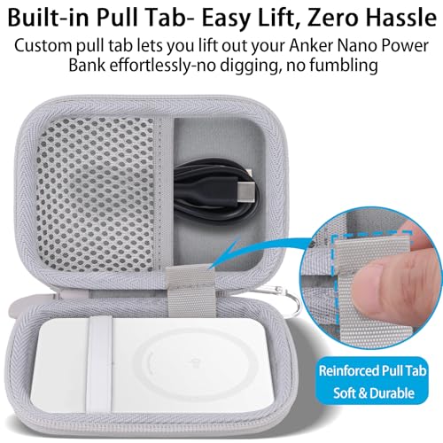 khanka Case for Anker Nano Power Bank Ultra-Slim 5000Mah & Maggo 10K,White - color: White