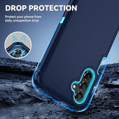for Samsung Galaxy A16 5G Case : 3-Layer Shockproof Phone Cover with HD Screen Protector,Hybrid Protective Military-Grade Drop Protection for Galaxy A16 5G Phone Case (Navy/Blue) - color: Navy/Blue