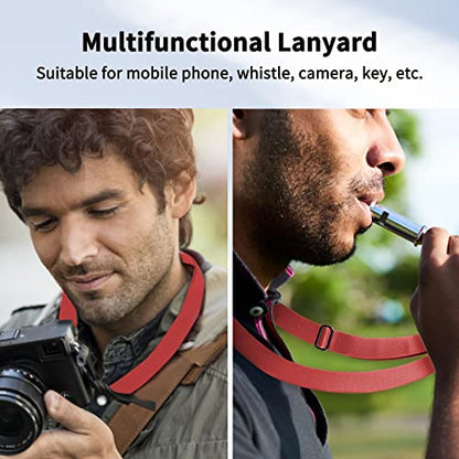 CACOE Phone Lanyard 2 Pcs-1 Pcs Adjustable Neck Strap,1 Pcs Wrist Strap,4 Pads,Universal Crossbody Multifuctional Cell Phone Lanyards Compatible with Most Smartphones(Red) - color: Red