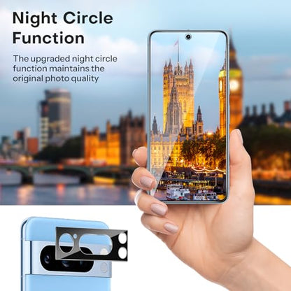 OMOTON 3+2 Pack for Pixel 8 Pro Screen Protector (6.7 Inch, 2023 Released) - size: Pixel 8 Pro - 6.7 Inch