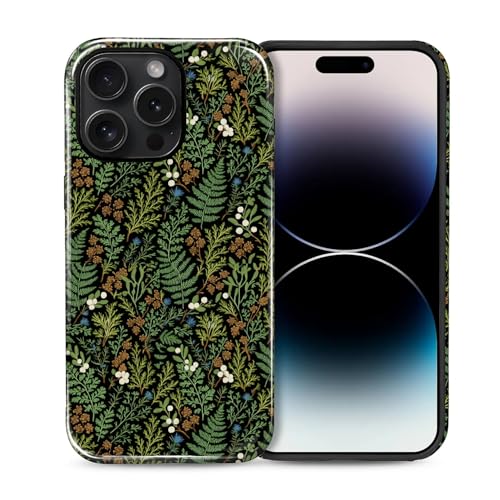 Case for iPhone 14 Pro, Shockproof Hybrid Protective Phone Case, Dual-Layer Drop Protection Anti-Scratch, Fern Leaf - color: Fern Leaf, size: iPhone 14 Pro