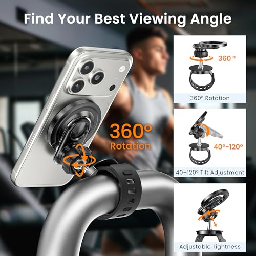 Itramax 360° Magnetic Stroller Phone Mount with Adjustable Silicone Strap