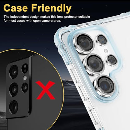 Camera Lens Protector for Samsung Galaxy S26 Ultra, Silver - color: Silver