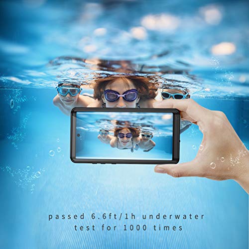 Lanhiem Galaxy Note 10+ Plus Case, Built-in Screen Protector [Compatible with Fingerprint ID], IP68 Waterproof Dustproof Shockproof Full Body Protective Cover for Samsung Galaxy Note 10+ / Note 10+ 5G - size: for Samsung Note 10+ Plus