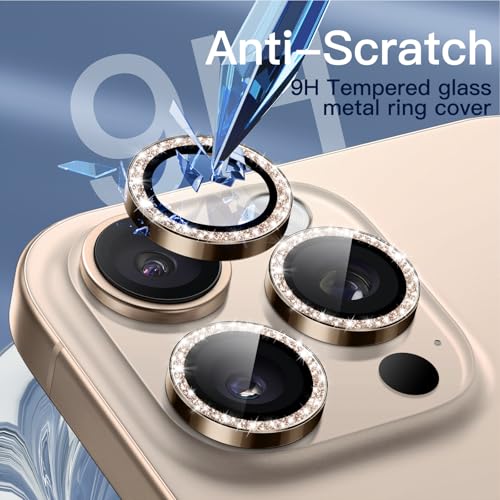 JETech Camera Lens Protector for iPhone 16 Pro/16 Pro Max, Desert Titanium - color: Desert Titanium