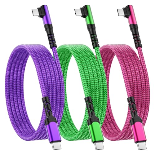 Pofesun 10ft USB C Cable Fast Charging,3 Pack 60W(3A) USB C Charger Cable - color: Purple,Green,Rose, size: 10FT+10FT+10FT