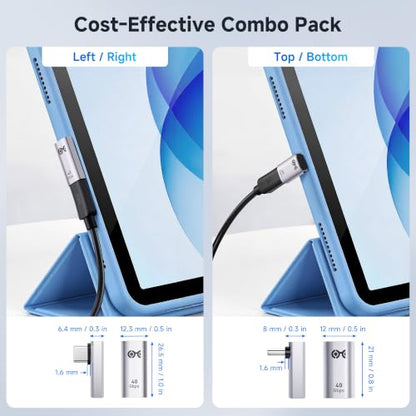 Cable Matters Combo-Pack 40Gbps Vertical Right Angle USB-C Adapter Kit - style: Combo - Vertical