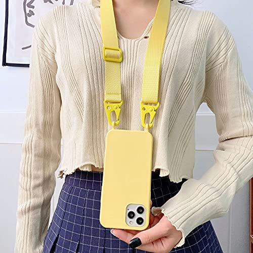 Compatible with iPhone 6/7/8/SE2/SE3,Crossbody Phone Case with Lanyard Cute Soft Silicone Case with Adjustable Shoulder Strap Shockproof Protector Compatible with Women Girls Yellow - color: Yellow, size: iPhone 6/7/8/SE2/SE3