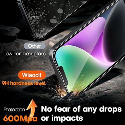 Wiaocit Tempered Glass Screen Protector for iPhone 14 - size: iPhone 14-6.1 Inch