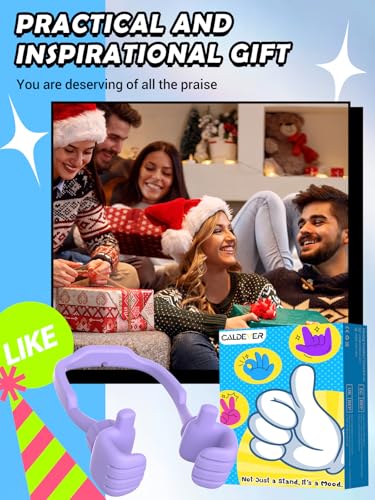 Christmas Stocking Stuffers for Teens Girls Adult Thumb Up Cell Phone Stand - color: Purple