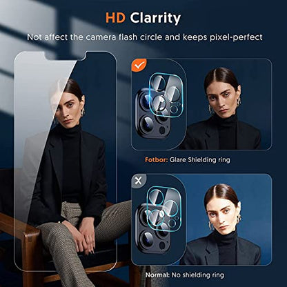 Fotbor [3+3 Pack] iPhone 13 Pro Max Privacy Screen Protector with Camera Lens Protector, Anti Spy Private Full Coverage Bubble Free 9H Hardness Tempered Glass Film 6.7 Inch with Easy Installation Kit - size: iPhone 13 Pro Max-6.7 inch