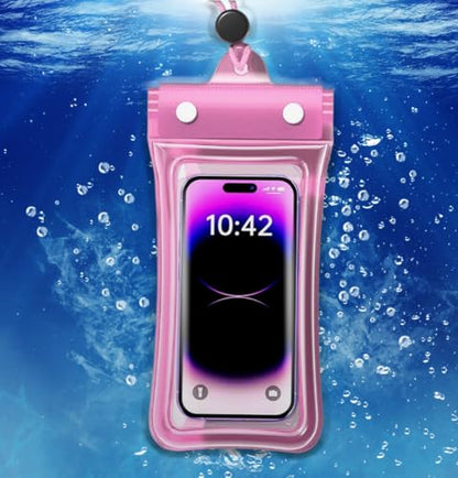 Waterproof Phone Pouch, Floatable Waterproof Phone Pouch with Touchscreen, Universal Cellphone Case, Underwater Photography for Swimming Rafting Diving (Pink, 26x11cm) - color: Pink