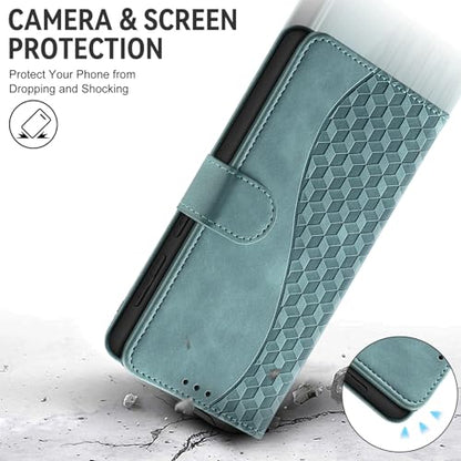 Flip Wallet Case for iPhone 11 PU Leather Fog Green | RFID Blocking, 3 Card Slots & 1 Cash Pocket, Magnetic Closure, Kickstand Function, Leather Flip Case for iPhone 11 - color: Fog green