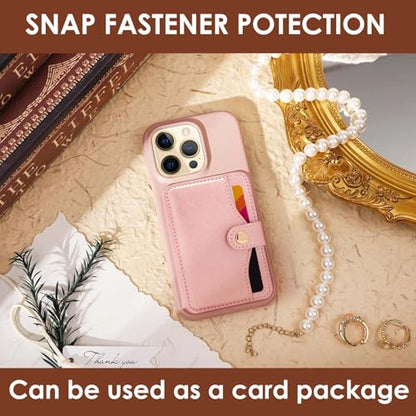 M-Plateau Phone Wallet Stick on, Adhesive Slim Credit Card Holder - color: Pink