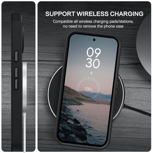 BENTOBEN for Google Pixel 9 Case [Magsafe Compatible] Translucent Matte Slim Shockproof Protective Phone Case for Google Pixel 9 6.3" 2024, Black - color: Black