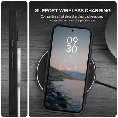 BENTOBEN for Google Pixel 9 Case [Magsafe Compatible] Translucent Matte Slim Shockproof Protective Phone Case for Google Pixel 9 6.3" 2024, Black - color: Black