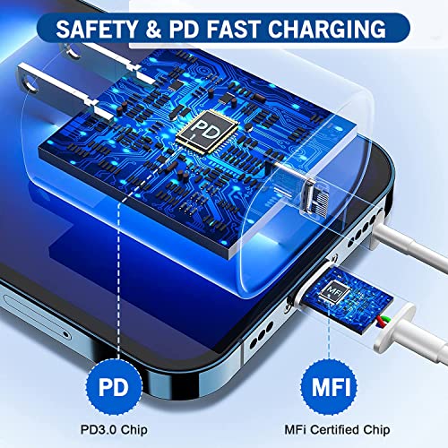iPhone Fast Charger, [Apple Certified] 2Pack 10FT Extra Long Fast Charging - color: White 2Pack 10FT