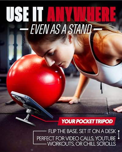 Magnetic Phone Holder for Gym, Stand for MagSafe and Android, Alloy Base