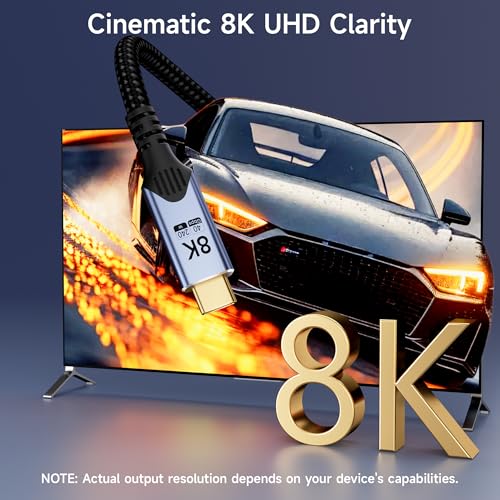 40Gbps USB C to USB C high Speed Cable Compatible with Thunderbolt 4/3,USB 4 Data Cable 3.3FT/1M, USBC Monitor Cord 8K/4K Video Display & 240W PD Fast Charging. - size: 3.3FT