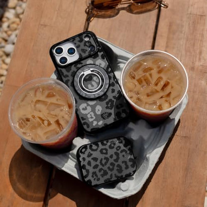 VELVET CAVIAR Compatible with MagSafe Phone Grip - color: Black Leopard