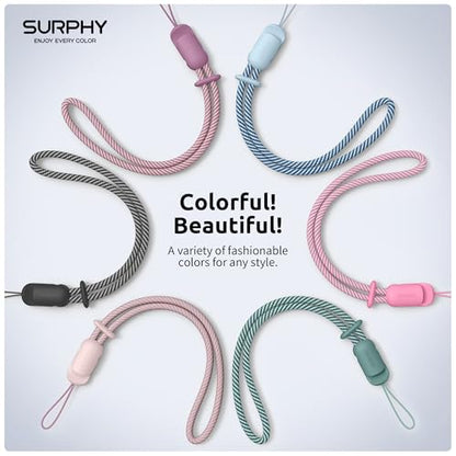 SURPHY 3 Pack Phone Wrist Strap, Phone Lanyard with Cellphone Tether Tab - color: Black & Black & Black