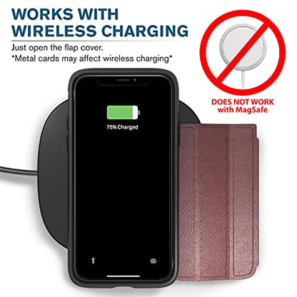 VENA vCommute Wallet Case Compatible with Apple iPhone 12 / iPhone 12 Pro (6.1"-inch), (Military Grade Drop Protection) Flip Leather Cover Card Slot Holder with Kickstand - Rose Gold - color: Red, size: iPhone 12/ 12 Pro