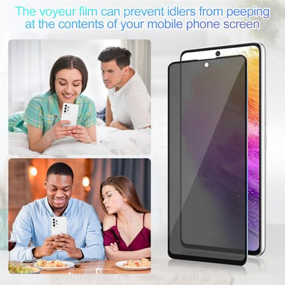 3 Pack Privacy Screen Protector for Samsung Galaxy A73/ A72/ A71 - color: Samsung Galaxy A73