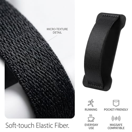 Cell Phone Finger Grip Strap Holder for Hand, Finger Strap Phone Holder, New Slim Finger Loop Selfie Grip Compatible with Most Smartphones - 2Pack(Black Gold) - color: Black Gold