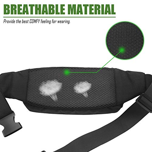 USHAKE Active Gear Combo: Fanny Pack with Multi-Zip Pockets and Mini Sling Bag for Outdoor Adventures and Everyday Style