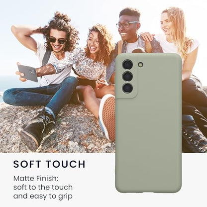kwmobile Case Compatible with Samsung Galaxy S21 Case - Protective Slim TPU Phone Cover - Soft Matte Finish - Gray Green - color: gray green, size: Galaxy S21