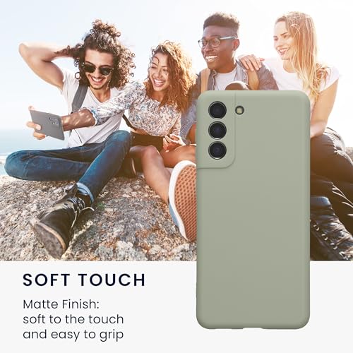 kwmobile Case Compatible with Samsung Galaxy S21 Case - Protective Slim TPU Phone Cover - Soft Matte Finish - Gray Green - color: gray green, size: Galaxy S21